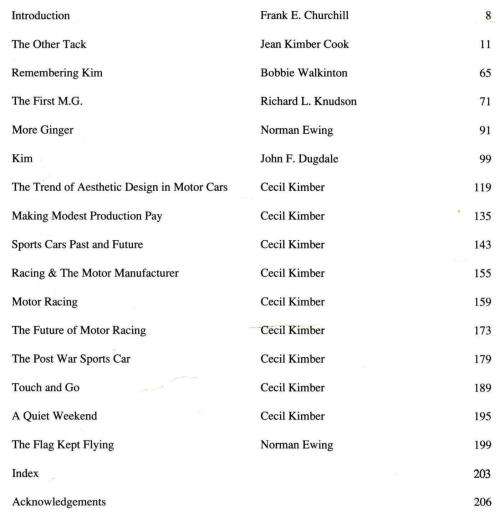 The Cecil Kimber Centenery Book