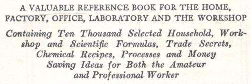 Henley's Twentieth Century Formulas and Trade Secrets