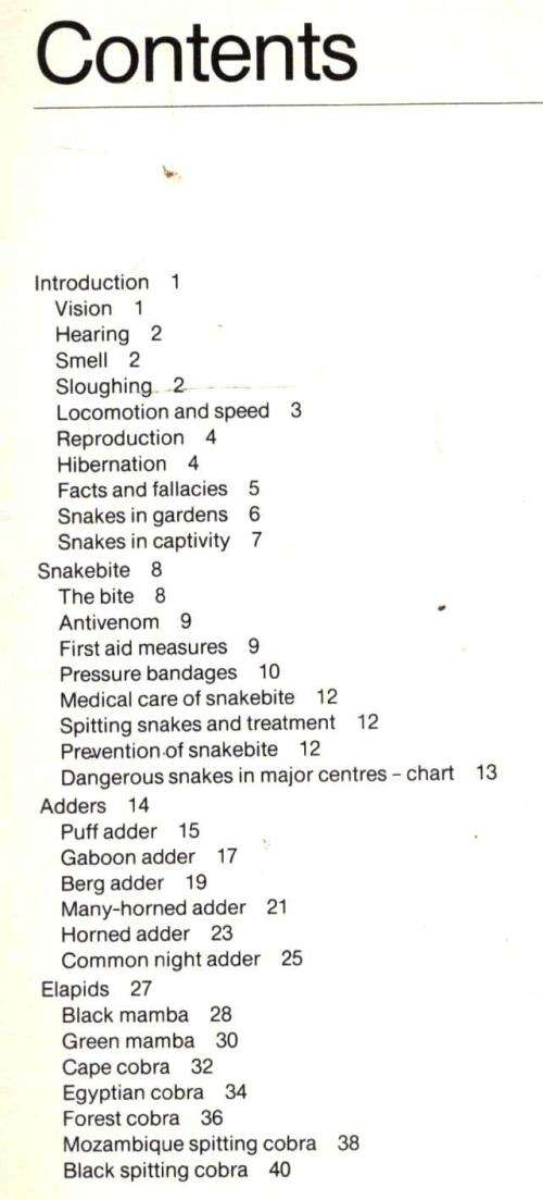 Snake Versus Man - A Guide to Dangerous and Common Harmless Snakes of Southern Africa - Johan Marais