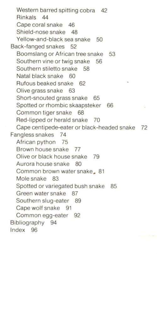 Snake Versus Man - A Guide to Dangerous and Common Harmless Snakes of Southern Africa - Johan Marais