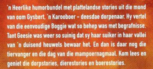 Boerumoer - Oom Gysbert se Dorpstories  --  Sarel Pieterse