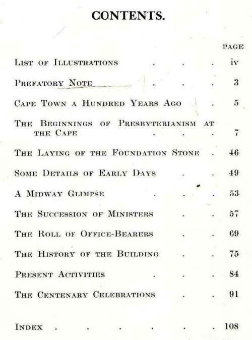 A Centenary Record - 1829-1929 -- St Andrew's Presbyterian Church -  Cape Town