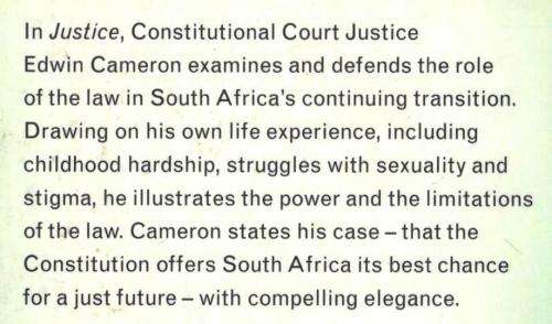 Justice  -  A Personal Account  --  Edwin Cameron