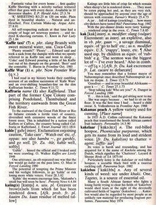 A Dictionary of South African English  --  Jean and William Branford