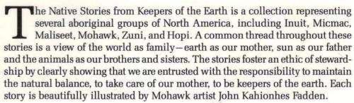 The Native Stories from Keepers of the Earth  --  Joseph Bruchac