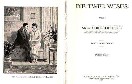 Die Twee Wesies  --  Mev Philip Oelofse