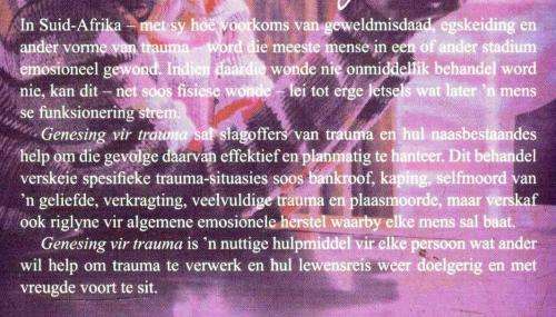 Genesing vir Trauma  -   In die Suid-Afrikaanse Konteks  --  Yvonne Retief