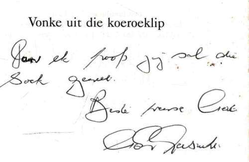 Vonke Uit die Koeroeklip, - Eie Verhaal Uit die Namakwaland - Gert Sarrisam -  Gert C Engelbrecht -