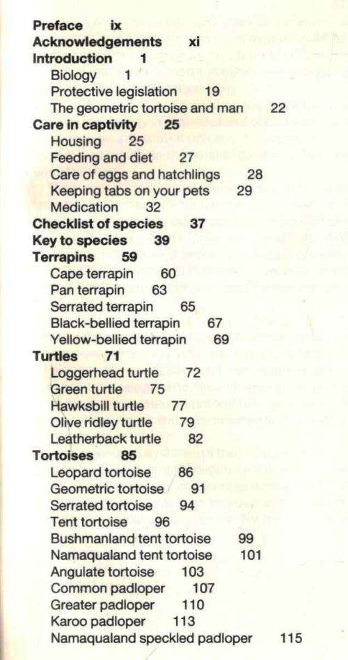 The South African Tortoise Book  -  A Guide to South African Tortoises Terrapins and Turtles