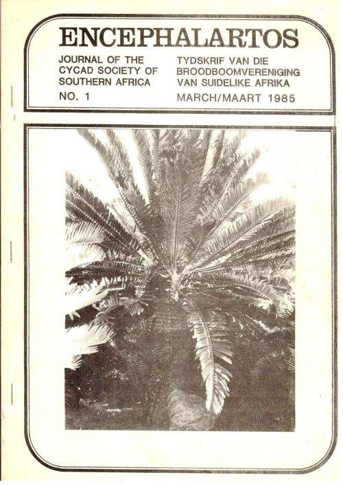 Encephalartos Journal of the Cycad Society of Southern Africa - 24 Volumes