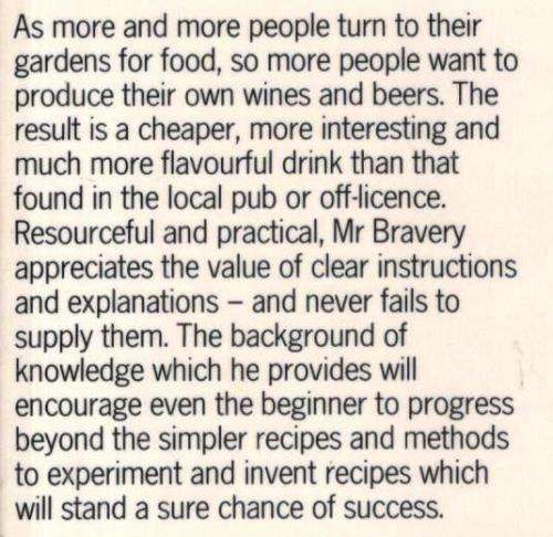 Home Booze - A Coplete Guide for The Amateur Wine- and Beer-Maker  --  H E Bravery