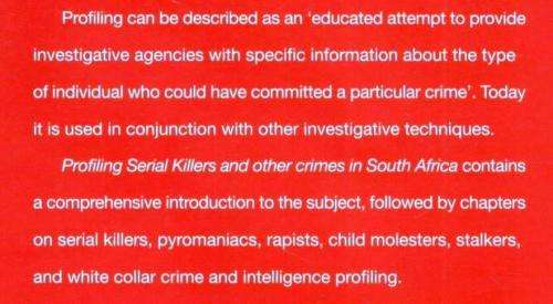 Profiling Serial Killers  --  and other crimes in South Africa  --  Micki Pistorius
