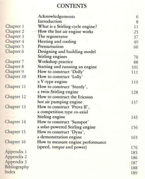 Modelling Stirling and Hot Air Engines  -  James G Rizzo