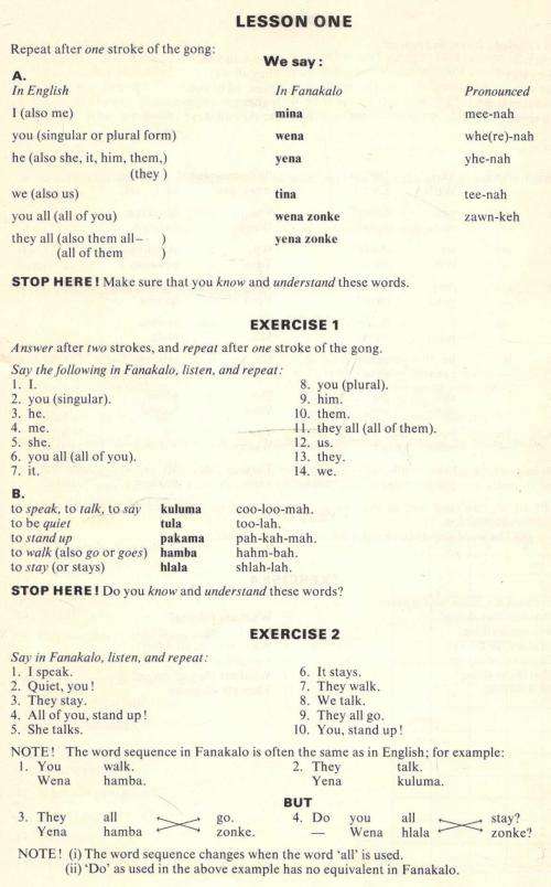 Fanakalo Through the Medium of English  J S Erasmus  --  Anglo American Corporation of South Africa