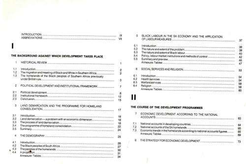 Black Development in South Africa  -