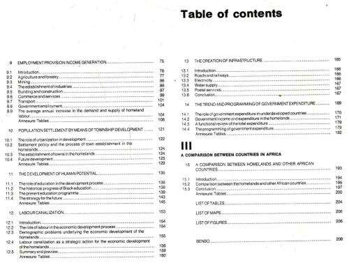 Black Development in South Africa  -