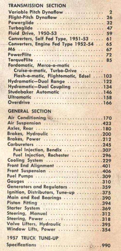 Chilton`s Automobile Repair Manual  -  1958