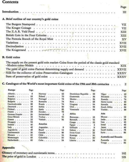 Goue Munte  --    Gold Coins  --  Volkskas