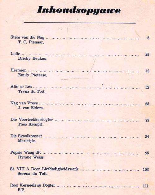 Die Patrys Jaarboek vir Dogters  -  1954