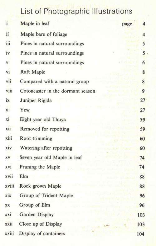 Bonsai - Their Growth and Care  -- Linda Walker