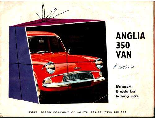Anglia 350 Van  --  Brochure