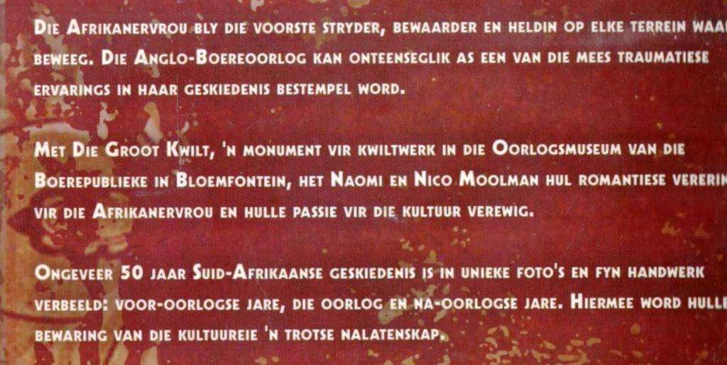 Die Groot Kwilt  --  Nico Moolman