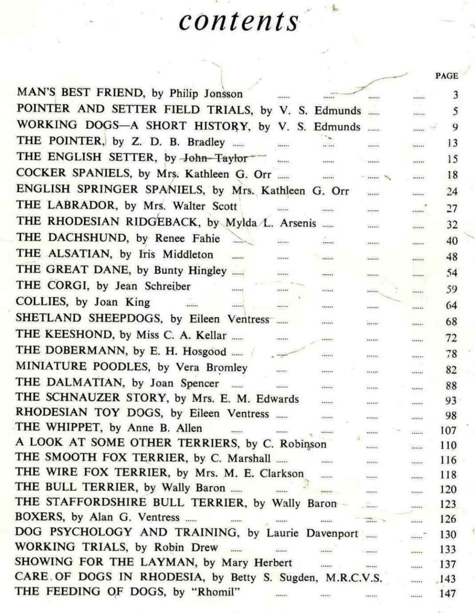 Rhodesian Dogs Vol 1