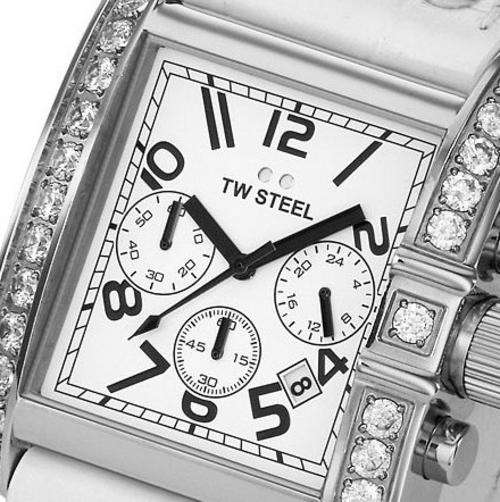 TW STEEL Goliath Cubic Zirconia Chronograph Ladies Watch