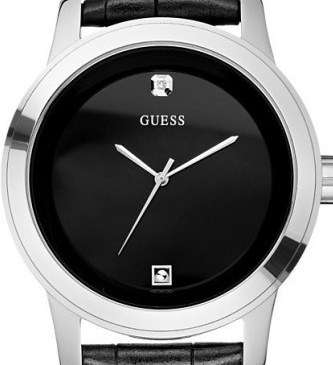 GUESS Diamond Collection Black Dial Mens Watch