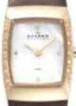 SKAGEN Denmark Crystal Accented Mother Of Pearl Ladies Watch
