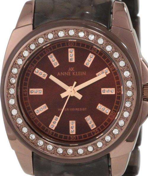 ANNE KLEIN Pearlescent Crystal Accented Ladies Watch