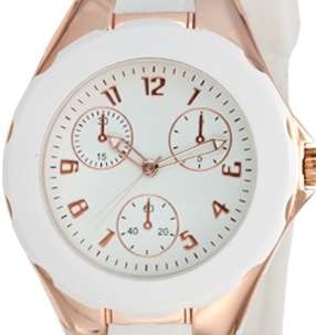 FMD by FOSSIL Rose Gold White Silicone Ladies Watch