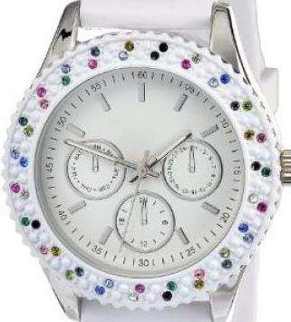FMD by FOSSIL Coloured Crystal Accented Ladies Watch