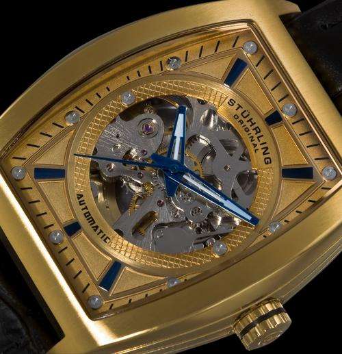 STUHRLING Millenia Automatic Skeleton Mens Watch