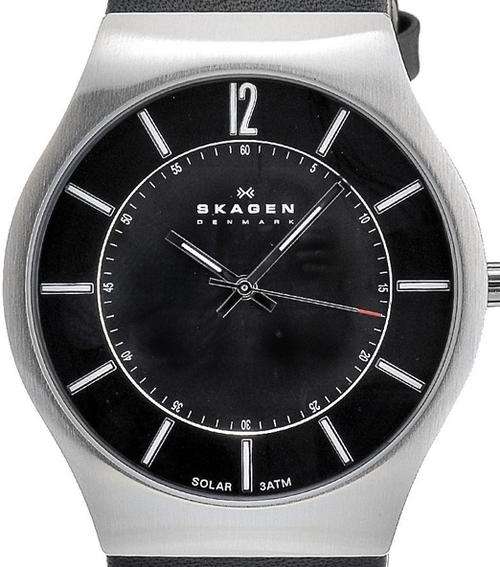 SKAGEN Denmark Solar Power Black Dial Mens Watch