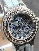 GUESS Petite Crystal Accented Animal Print Ladies Watch
