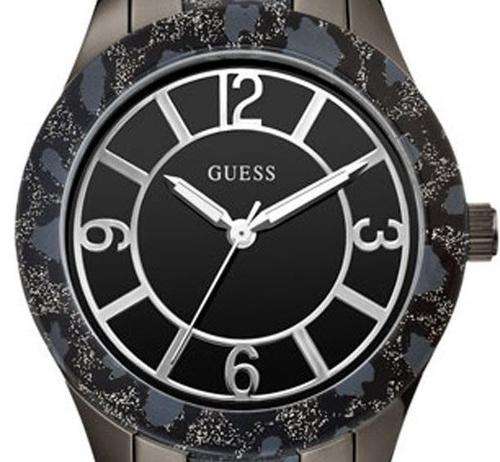 GUESS Leopard Print Accented Ladies Watch