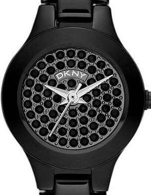 DKNY Petite Black Crystal Dial Ladies Watch