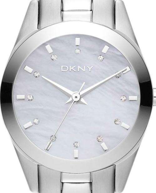 DKNY Crystal Accented Mother Of Pearl Dial Ladies Watch
