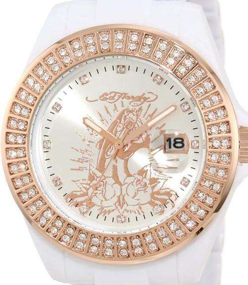 ED HARDY Jolie Panther Swarovski Crystal Accented Large Dial Ladies Watch