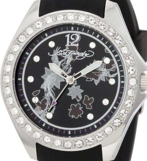 ED HARDY Diva Swarovski Crystal Accented Large Dial Ladies Watch