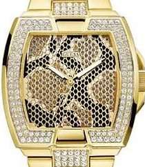 GUESS Swarovski Crystal Accented Animal Print Ladies Watch