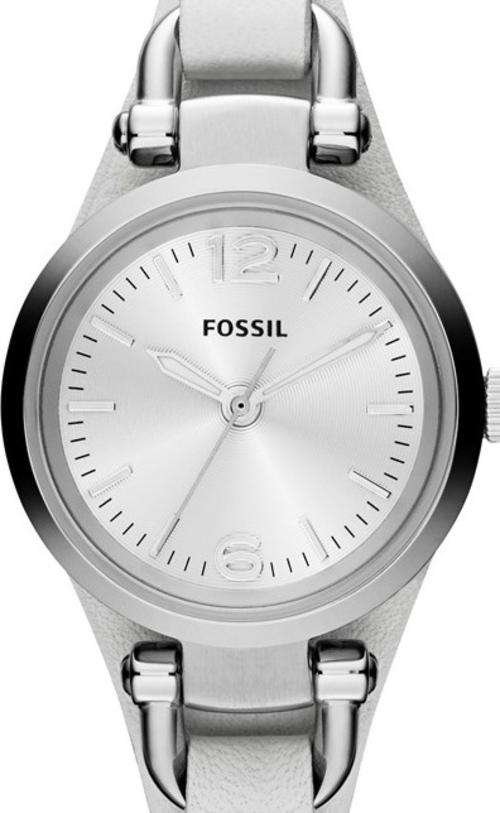 FOSSIL Georgia White Leather Ladies Cuff Watch