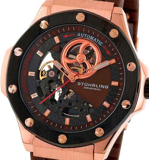 STUHRLING Apocalypse Special Reserve Skeleton Automatic Mens Watch