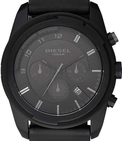 DIESEL Advance Black Silicone Chronograph Mens Watch