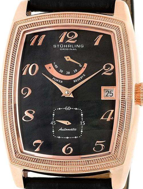 STUHRLING Century Plaza Power Reserve Automatic Mens Watch