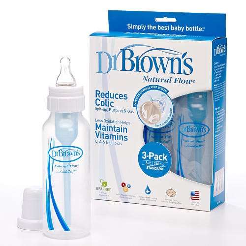 DR BROWN'S Natural Flow Standard Bottles - 3 x 240ml