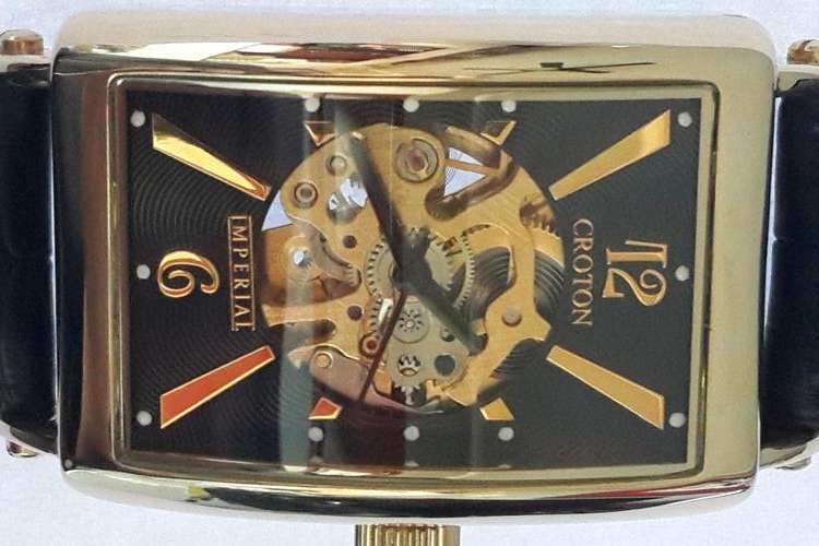 CROTON Imperial Skeleton Automatic Mens Watch