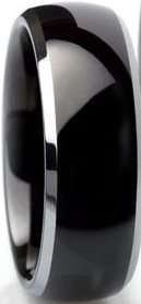 6MM Tungsten Carbide Ring Wedding Band Black Plated