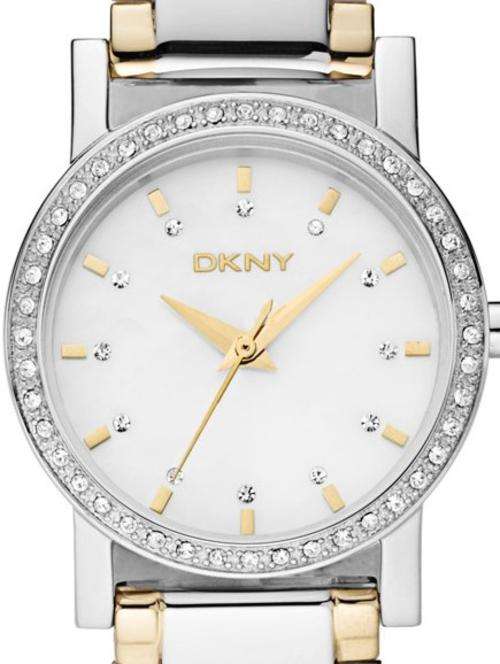 DKNY Two Tone Crystal Accented Ladies Watch (Scratch & Dent Sale)